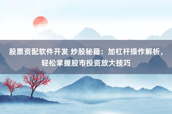 股票资配软件开发 炒股秘籍：加杠杆操作解析，轻松掌握股市投资放大技巧